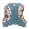 Step-In Denim Dog Harness - Beige Plaid  - Small - Beige Plaid