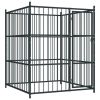 Outdoor Dog Kennel 59.1"x59.1"x72.8" - Black