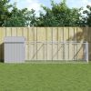 Dog House with Roof Light Gray 46.1"x159.4"x48.4" Galvanized Steel - Gray