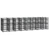 Outdoor Dog Kennel Steel 158.8 ft² - Black