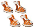 Buckle-Supportive Pvc Waterproof Pet Sandals Shoes - Set Of 4 - X-Small