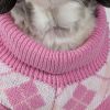 Argyle Style Ribbed Fashion Pet Sweater - Medium