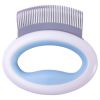 Pet Life 'Knuckler' Handheld Travel Flexible Grooming Pet Rake Comb - Blue