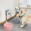 Automatic Pet Water Dispenser Stand Feeder Bowl Adjusting Height - Beige