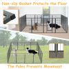 40in Outdoor Fence Heavy Duty Dog Pens 16 Panels Temporary Pet Playpen with Doors - 40" 16 Panels