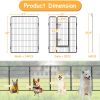 32in Outdoor Fence Heavy Duty Dog Pens 16 Panels Temporary Pet Playpen with Doors - 32"  16 Panels
