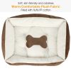 Pet Dog Bed Soft Warm Fleece Puppy Cat Bed Dog Cozy Nest Sofa Bed Cushion Mat XXL Size - XXL - Black