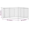 Outdoor Dog Kennel 150.8" x 150.8" x 72.8" - Silver