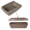 Pet Supplies Set Cat Kitten Dog Litter with Feeder Bowl and Litter Scoop - Brown - Pet Supplies