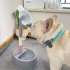 Automatic Pet Water Dispenser Stand Feeder Bowl Adjusting Height - Beige