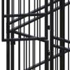 Outdoor Dog Kennel with Roof Steel 39.7 ft² - Black