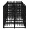 Outdoor Dog Kennel Steel 158.8 ft² - Black