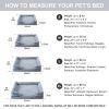 Bolster Dog Sofa Bed with Waterproof Lining & Non-Skid Bottom - Grey