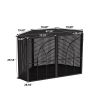 47.24"Spacious Dog Cage with Tempered Glass, for Corner of Living Room, Hallway, Study and Other Spaces, Black - as Pic