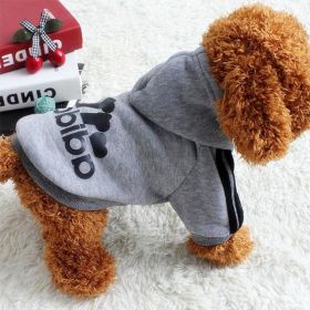 Two Legged Cotton Warm Dog Hoodie - Grey - 9XL