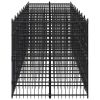Outdoor Dog Kennel Steel 178.6 ft² - Black