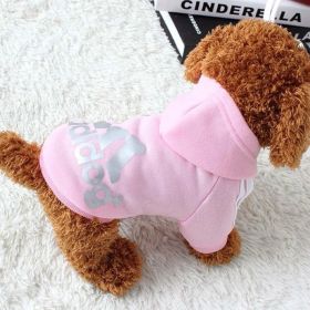Two Legged Cotton Warm Dog Hoodie - Pink - 9XL