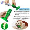 Rubber Dog Chew Toys Dog toothbrush Pet mint Toy Brushing Puppy Teething Brush for Doggy Pets Oral Care Stick for Dog Supplies - Green