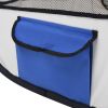 Foldable Dog Playpen with Carrying Bag Blue 35.4"x35.4"x22.8" - Blue