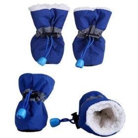 Dog Boots 4 PCS Set - Blue - Medium