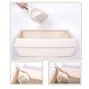 Pet Supplies Set Cat Kitten Dog Litter with Feeder Bowl and Litter Scoop - White - Pet Supplies