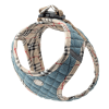 Step-In Denim Dog Harness - Beige Plaid  - XL - Beige Plaid
