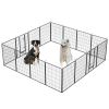 40in Outdoor Fence Heavy Duty Dog Pens 16 Panels Temporary Pet Playpen with Doors - 40" 16 Panels