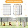 40in Outdoor Fence Heavy Duty Dog Pens 16 Panels Temporary Pet Playpen with Doors - 40" 16 Panels