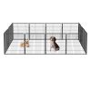 32in Outdoor Fence Heavy Duty Dog Pens 16 Panels Temporary Pet Playpen with Doors - 32"  16 Panels