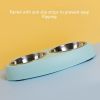 Pet Feeder Bowls for Puppy Medium Dogs Cats - Blue - Pet Supplies