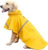 Dog Raincoats for Large Dogs with Reflective Strip Hoodie; Rain Poncho Jacket for Dogs - A1-Yellow - [XXXL]