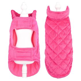 Velvet Pet Clothes Autumn And Winter Warm (Option: Rose Red-2XL)