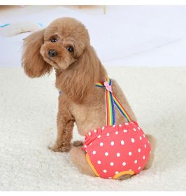 Pet Cute Strap Menstrual Panties (Option: Dot Rose Red-M)