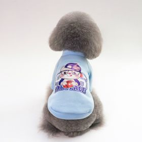 Dog Winter Pet Clothes Brushed Hoody (Option: Bear Hoodie Blue-XXL)